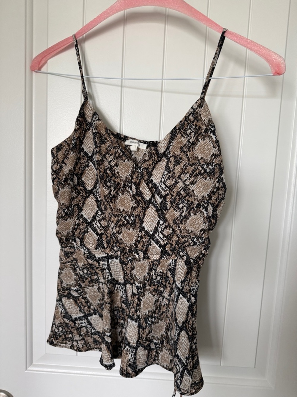 MAURICES Snake Print Spaghetti Strap Cami Top -